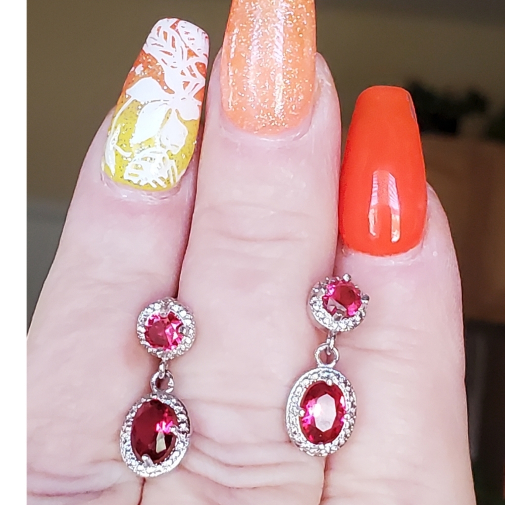 Genuine Ruby Earrings - image 1